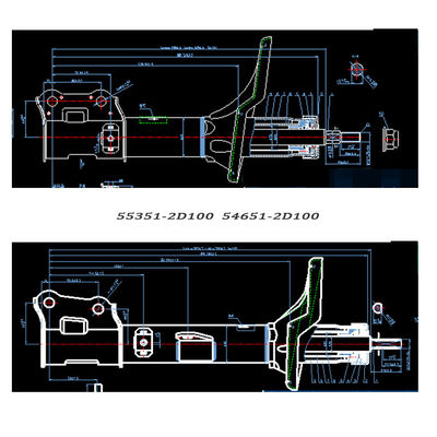 54651-2D100 Front Left Hyundai Elantra Shock Absorber 55351-2D100